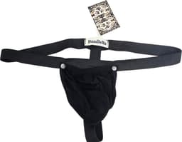 BamBella® - Sexy Lingerie Heren S/M - Zwart mannen ondergoed open kruis slip Met Penisring cockring — thumbnail 3