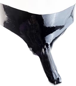 BamBella® - 100% LATEX string heren - Maat S/M -BDSM SM sexy glans ondergoed Zwart voor mannen — thumbnail 1
