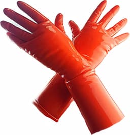 BamBella® - 100% LATEX Handschoenen kort BDSM SM sexy glans handschoen Rood — thumbnail 3