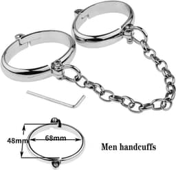Luxe RVS Enkel boeien met ketting - Met inbus slot - Voeten Benen Handboeien — thumbnail 4