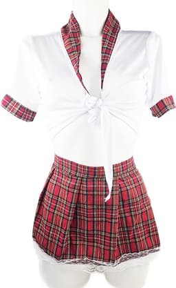 BamBella ® Sexy erotische uniform - Maat M/L - Schoolmeisje Rollenspel kleding outfit dames — thumbnail 2