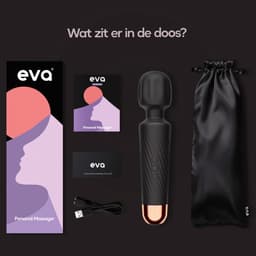 Eva® Personal Massager - Magic Wand - Vibrator voor Vrouwen - Krachtige Clitoris Stimulator - 75% Intensere Stimulatie - 20 Standen - Fluisterstil - Sex Toys voor Vrouwen - Seksspeeltjes - Cadeau voor Vrouw - Sensuele Audio - Obsidian Black — thumbnail 8