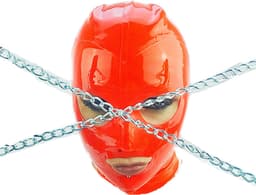 BNDGx® -100% Latex Masker ogen mond open - Anoniem Erotiek - Extreme BDSM sm fetish Rollenspel kleding Rood — thumbnail 6