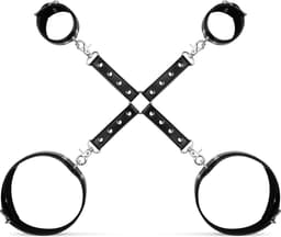 Bedroom Fantasies - Bondageharnas Handboeien en Hogtie Set - Zwart — thumbnail 6