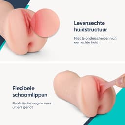 DailyPlay Pocket Pussy voor Man - 3 in 1 – Blowjob Masturbator met Billen en Kunst Vagina – Sex Toys Mannen en Koppels – Nep Kut — thumbnail 4