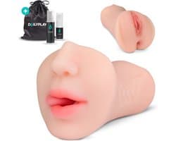 DailyPlay Pocket Pussy voor Man - 3 in 1 – Blowjob Masturbator met Billen en Kunst Vagina – Sex Toys Mannen en Koppels – Nep Kut
