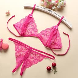 Finnacle - Kanten Lingerie - Open kruis - Cherise - Sexy Hot - Erotische Set - Vrouwen Kant - Transparante Lingerie - Sexy Kostuums - Nachtkleding - Babydoll - Open Cup Beha — thumbnail 1