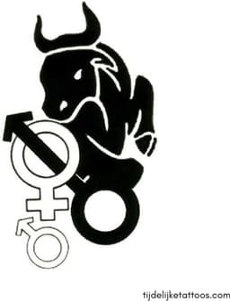 Bull Cuckold - BDSM - dominante mannelijke sekspartner - swingers - erotische tijdelijke tattoo - neptattoo volwassenen - erotiek voor vrouwen — thumbnail 1