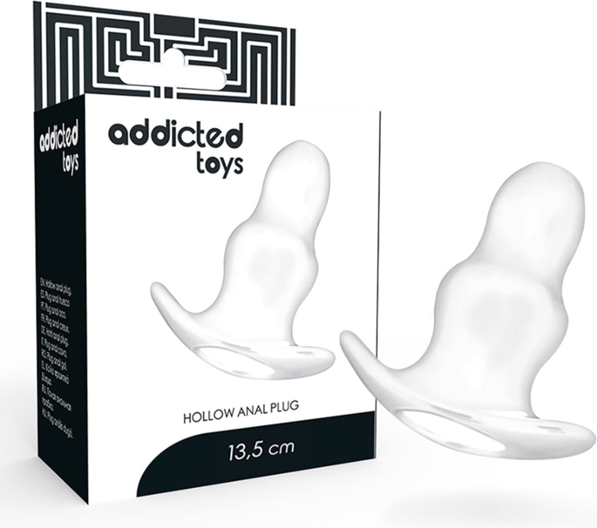 ADDICTED TOYS | Addicted Toys Big Hollow Tunnel Butt Plug - 13cm Translucent | Sex Toy for Couples | Sex Toy | Buttplug | Anal Plug — afbeelding 1