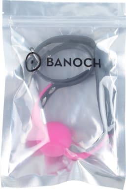 Banoch - Ballgag siliconen met verstelbare band - Donker Roze - Bal ∅ 4 cm — thumbnail 5