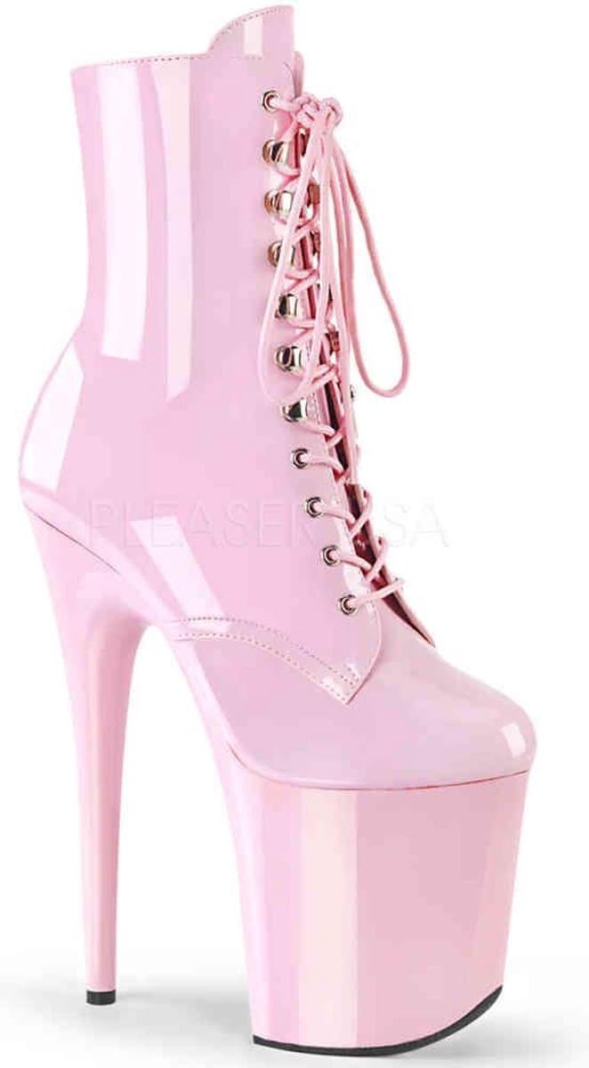 Pleaser - FLAMINGO1020 Plateau Laarzen, Paaldans schoenen - Paaldans schoenen - 42 Shoes - Roze — afbeelding 1