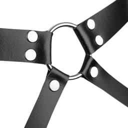 Rimba - Lederen Bondage Taille Harnas - Zwart — thumbnail 5
