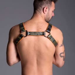 665 - Bulldog Harnas - Leer - Camouflage - Limited Edition S/M — thumbnail 3