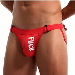 Jockstrap String Tanga voor heren sexy ondergoed mannen slips string katoen lage taille G-strings sport jock strap onderbroeken — thumbnail 2