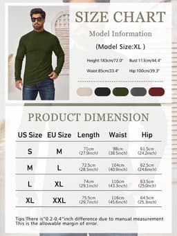 Herenshirt met hoge kraag, thermo-rolkraag, slim fit met sweatshirt, elastisch, lange mouwen, voor winter en kou — thumbnail 4