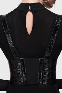 KILLSTAR Serpentrix Harness Dames Korset - zwart - XS-S — thumbnail 3