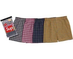 Supreme Hanes Plaid Boxers (4 Pack) Multicolor