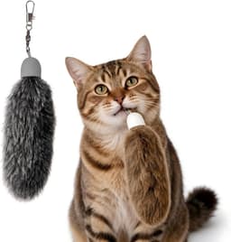 Vervangingskop voor Hengel Kat 2 Kleuren 12 cm Nepkonijn — thumbnail 1