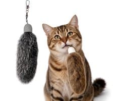 Vervangingskop voor Hengel Kat 2 Kleuren 12 cm Nepkonijn