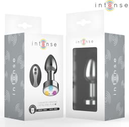 Vibrerende Metalen Anale Plug met LED-lichtjes en Afstandsbediening Maat M — thumbnail 5