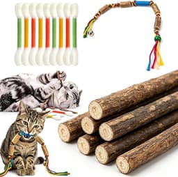 Palitos de Mascar Para Gatos, Masticar Palos Gato Ratones Para Gatos Paras Jugar Juguetes Paray Gato Divertidos Palitos Paras Con Hierba Gatera Palito Paray Masticar Juguete Juguetes del Catnip — thumbnail 1