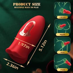 Vibrator voor Vrouwen, Clitorisvibrator met 10 Vibratiestanden en 10 Likstanden, Seksuele Stimulator voor Volwassenen, Intiem Speeltje — thumbnail 3