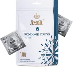 AMOR Premium Young nauwe pasvorm, Ø 49 mm, 100 stuks — thumbnail 1