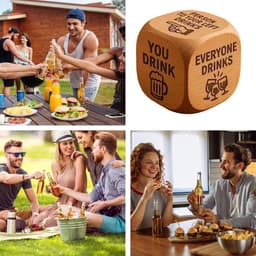 Drinkspel Hout - Tafelspel Feest - Feestelijke Interactie - Grappige Uitdagingen - 6.8 x 5.8 x 5.9 cm - Niet gespecificeerd — thumbnail 3