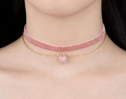 Choker verstelbaar - Gelaagd - Dames - Gothic - Sieraden - Voor meisjes - Halsketting — thumbnail 2