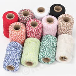 12 Stks 12 Kleuren 164 Voet/50 M Katoen Touw String Assortiment Kit Twine Bakers String Katoen Bakkers Lint Slagers Snaren voor DIY Ambachten Gift Wrapping Woondecoratie — thumbnail 5