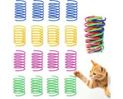 Spiraalveren, nieuw huisdierspeelgoed voor katten, kattenspringspeelgoed, kunststof, kleurrijke spiraalveren