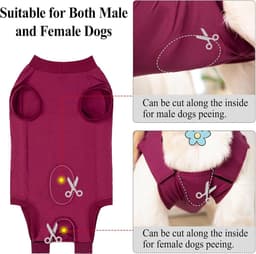 Herstelpak Vrouwelijke Spay Operatie Hond Body Suit Na Chirurgie Mannelijke Honden Chirurgische Herstel Onesie Medische Vest Post Op Honden Chirurgie Kegel Alternatief Anti-lik Wonden — thumbnail 5