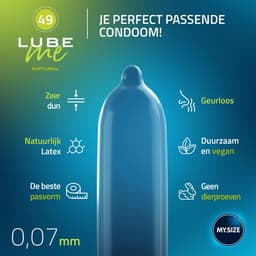 Voordeelverpakking MY.SIZE-condooms 49 mm, pak van 10 + MY.SIZE natuurlijk glijmiddel 100 ml + MY.SIZE-massagekaars — thumbnail 3