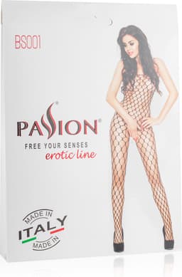 Net bodystocking met grote gaten - Zwart — thumbnail 1