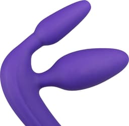 You2Toys - Drie Dubbele Voorbind Dildo - Paars - Vrouw - Speeltjes - Strapon - voorbinddildo - Dildo - Vibrator - Penis - Buttplug - Sexy - Tril ei - Erotische - Man - Dames — thumbnail 4