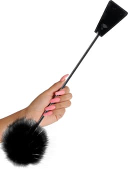 Pipedream Fetish Fantasy Zweepje met Veren Gewas - 53 cm - Zwart — thumbnail 4
