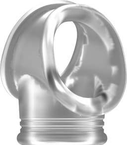 No.48 - Cockring with Ball Strap - Translucent — thumbnail 1