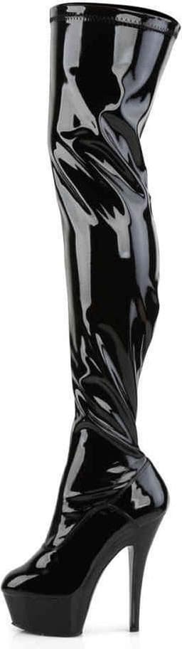 EU 45 = US 14 | KISS-3000 | 6 Heel Platform Thigh Boot — thumbnail 3