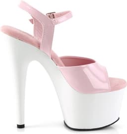 Pleaser - ADORE709 Sandaal met enkelband, Paaldans schoenen - US 12 - 42 Shoes - Roze/Wit — thumbnail 5