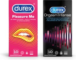 Durex - 20 stuks Condooms - Pleasure Me 1x10 stuks - Orgasm Intense 1x10 stuks - Voordeelverpakking — thumbnail 1
