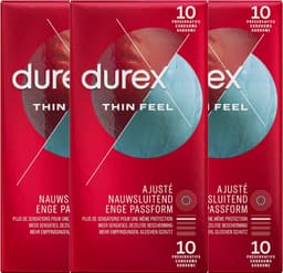 Durex Condooms Thin Feel Close Fit 10st - 3 Stuks - Voordeelverpakking — thumbnail 1