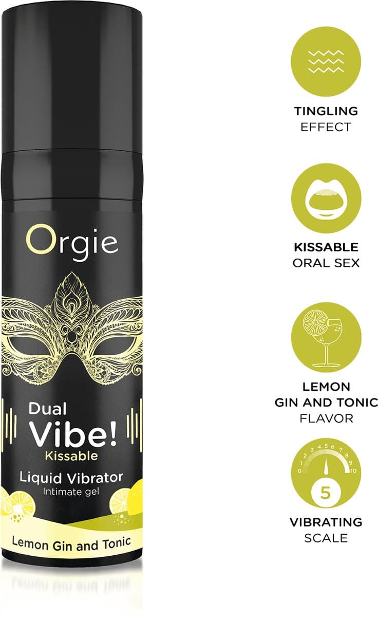 Orgie – Dual Vibe Lemon Gin And Tonic Liquid Vibrator – Kissable — afbeelding 1