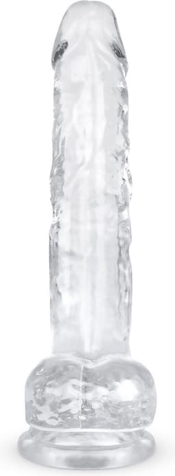 Jelly Dildo met ballen - 19 cm — thumbnail 10