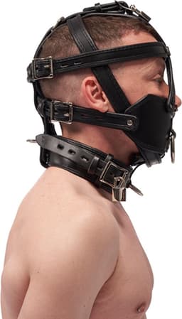 Mister b leather extreme muzzle head harness — thumbnail 2