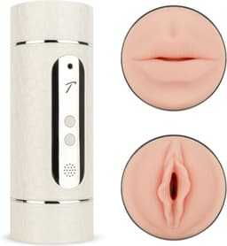 Teazers - Elektrische Masturbator - Dubbelzijdige Masturbator - Oplaadbaar - Sex Toys voor Mannen - Masturbator voor Man - Pocket Pussy - Masturbators - Wit — thumbnail 3