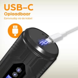 Storm 3 in 1 High End Masturbator met LED Display - Krachtige Masturbator - Watervast Ontwerp - Masturbator voor in bad of onder de douche - Roteren Vibreren en Stotende Masturbator — thumbnail 3