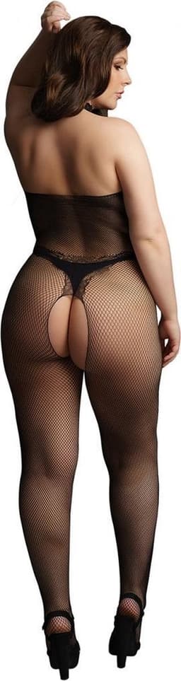 Visnet en Kanten Bodystocking - Plus Size — thumbnail 5