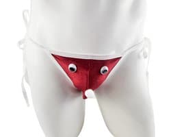BamBella ® - string bongage - maat Onesize S M L - Sexy slip erotische onderbroek valentijnsdag kerst rood groen doorzichtig rollenspel kleding voor mannen