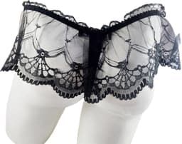 BamBella ® - Slip- maat Onesize S M L - zwart Sexy erotische heren onderbroek mannen kant stof — thumbnail 4