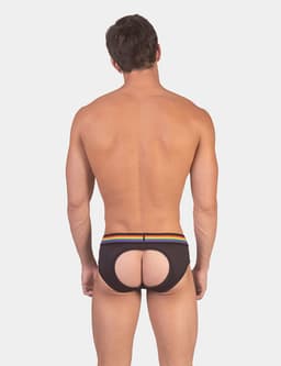 Barcode Berlin Backless Brief Pride Black - MAAT XXL - Erotisch Heren Ondergoed - Slip voor Man - Sexy mannen Slip — thumbnail 4